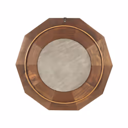 Wooden Wall Mirror 60 x 60 cm Brown ASEM