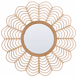 Wall Mirror TUMBIT 60 cm 60 cm Bamboo Wood Natural