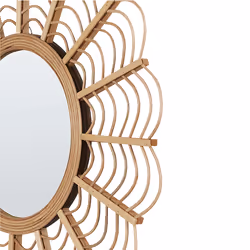 Wall Mirror TUMBIT 60 cm 60 cm Bamboo Wood Natural - Additional view 4