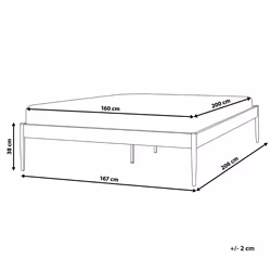 Bed Metal VAURS 160 x 200 cm (EU King Size) Black