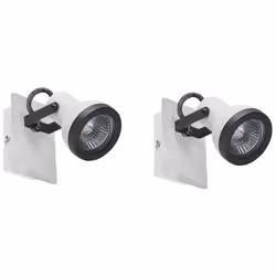 Set of 2 Spotlight Lamps BARO Adjustable Metal White