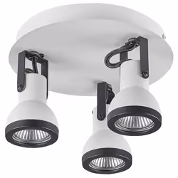 3 Light Spotlight BARO Adjustable Metal White