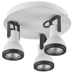 3 Light Spotlight BARO Adjustable Metal White