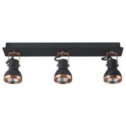 3 Light Spotlight BARO Adjustable Metal Black