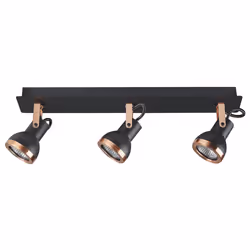 3 Light Spotlight BARO Adjustable Metal Black