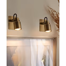 Set of 2 Spotlight Lamps BONTE Adjustable Metal Brass