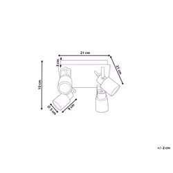 4 Light Spotlight BONTE Adjustable Metal Brass