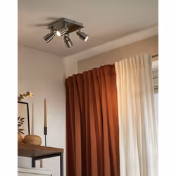 4 Light Spotlight BONTE Adjustable Metal Silver