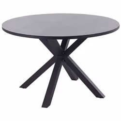 Garden Dining Table MALETTO 120 cm 120 cm Glass Grey