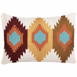 Set of 2 Decorative Cushions DANAPUR Cotton 40 x 60 cm Multicolour Geometric Pattern