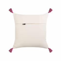 Embroidered Cotton Cushion Animal Motif 50 x 50 cm Multicolour RAIGANJ