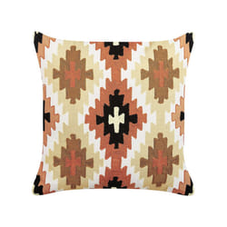 Embroidered Cotton Cushion Geometric Pattern 50 x 50 cm Multicolour SERAMPORE