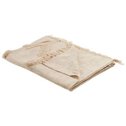 Cotton Blanket 130 x 180 cm Beige FATEHPUR