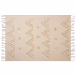 Cotton Blanket 130 x 180 cm Beige FATEHPUR