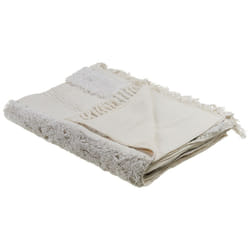 Cotton Blanket 130 x 180 cm White RAEBARELI