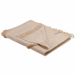 Cotton Blanket 130 x 180 cm Beige JAUNPUR