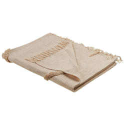 Cotton Blanket 130 x 180 cm Beige JAUNPUR
