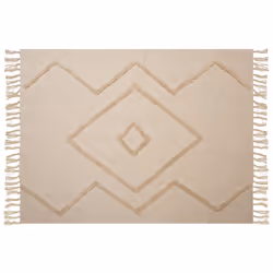 Cotton Blanket 130 x 180 cm Beige JAUNPUR