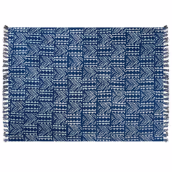 Cotton Blanket 130 x 180 cm Navy Blue SHIVPURI
