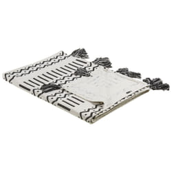 Cotton Blanket 130 x 180 cm Black and White UNNAO