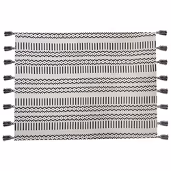 Cotton Blanket 130 x 180 cm Black and White UNNAO