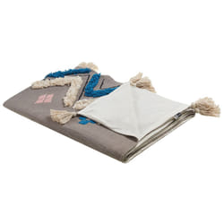 Cotton Blanket 130 x 180 cm Grey KOTTAYAM