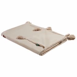Cotton Blanket Lama Motif 130 x 180 cm Beige and Brown DEOGHAR
