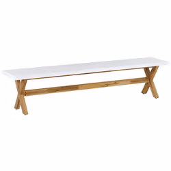 Garden Bench OLBIA 200 cm Concrete White