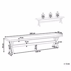 Garden Bench OLBIA 200 cm Concrete White
