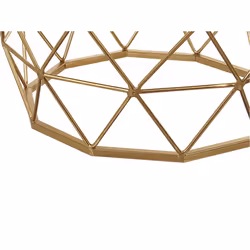 Marble Effect Wire Frame Side Table with Gold HALSEY - Additional view 4