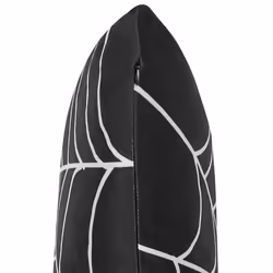 Throw Cushion LYCORIS Velvet 45 x 45 cm Black Abstract Pattern