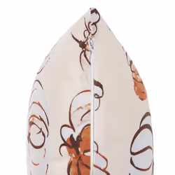 Throw Cushion CUCURBITA Velvet 45 x 45 cm Beige Plant Pattern