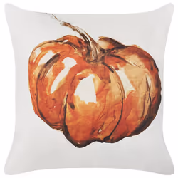 Throw Cushion CURBITA Velvet 45 x 45 cm Beige Plant Pattern
