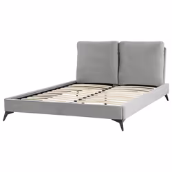Bed Velvet MELLE 140 x 200 cm (EU Double) Grey - Additional view 5