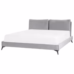 Bed Velvet MELLE 180 x 200 cm (EU Super King) Grey