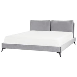 Bed Velvet MELLE 180 x 200 cm (EU Super King) Grey