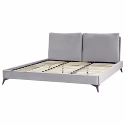 Bed Velvet MELLE 180 x 200 cm (EU Super King) Grey - Additional view 5