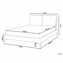 Bed Velvet MELLE 140 x 200 cm (EU Double) Orange