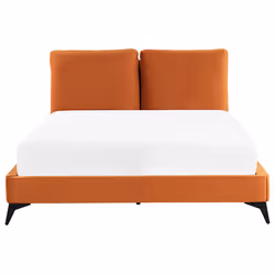 Bed Velvet MELLE 140 x 200 cm (EU Double) Orange