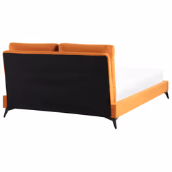 Bed Velvet MELLE 140 x 200 cm (EU Double) Orange - Additional view 4