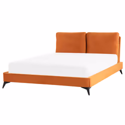 Bed Velvet MELLE 160 x 200 cm (EU King Size) Orange