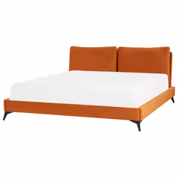 Bed Velvet MELLE 180 x 200 cm (EU Super King) Orange