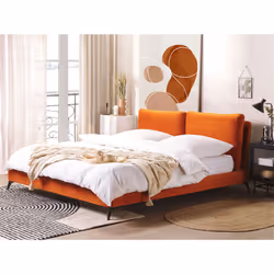 Bed Velvet MELLE 180 x 200 cm (EU Super King) Orange