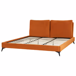 Bed Velvet MELLE 180 x 200 cm (EU Super King) Orange - Additional view 4