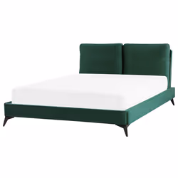 Bed Velvet MELLE 140 x 200 cm (EU Double) Emerald Green