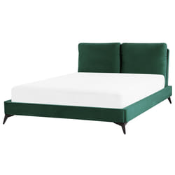 Bed Velvet MELLE 140 x 200 cm (EU Double) Emerald Green