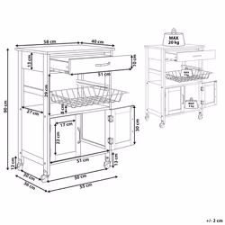 Kitchen Trolley LUGO Black