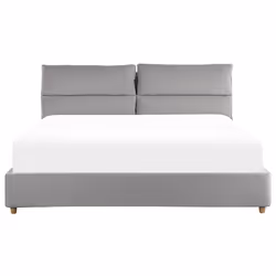 Ottoman Bed Velvet BATILLY 180 x 200 cm (EU Super King) Light Grey - Additional view 4