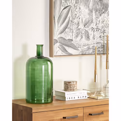 Flower Vase KORMA Glass 45 cm Emerald Green