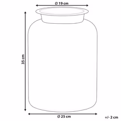 Flower Vase VINDALOO Glass 35 cm Light Green